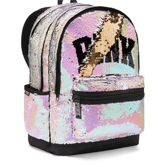 🆕PINK VS✴ BLING REVERSIBLE SEQUIN BACKPACK - Picture 6 of 6